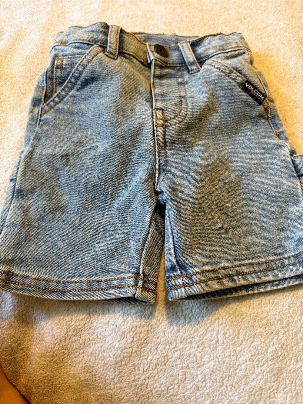 Volcom Light Wash Denim Kids Shorts